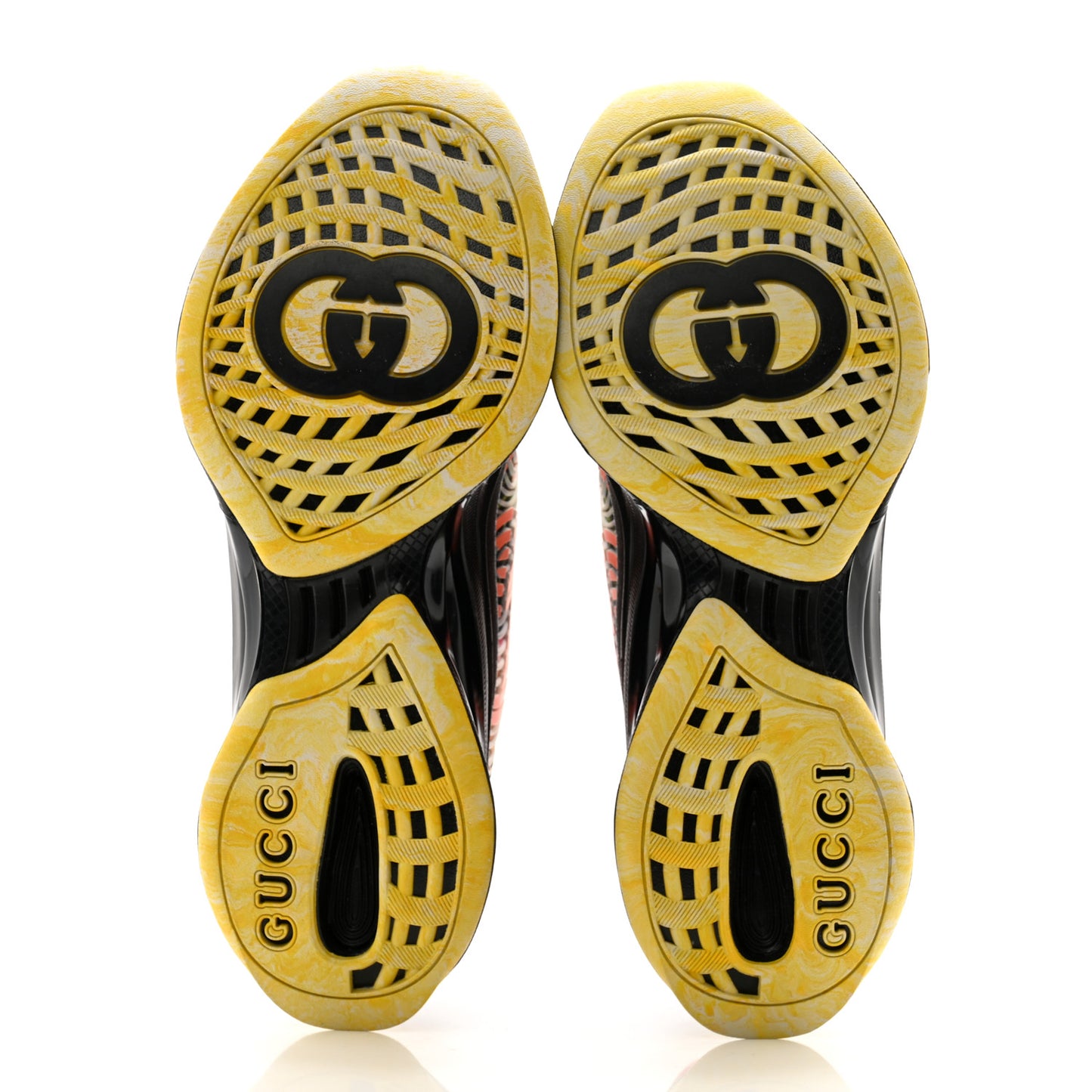 Technical Knit Fabric Waves Mens Gucci Run Sneakers 7 Multicolor