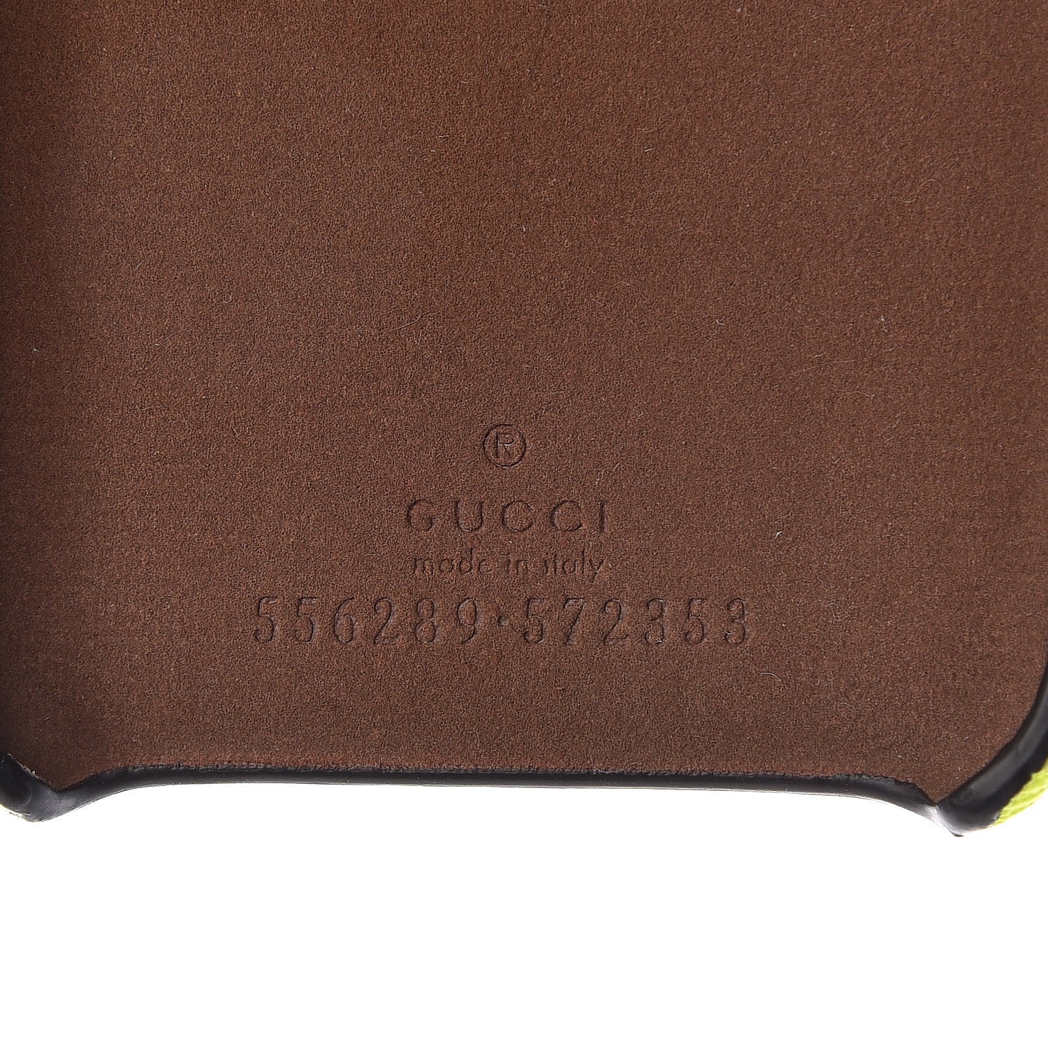 Gucci Rubber Print iPhone Xs Case Yellow Fluo Green 6 of 8