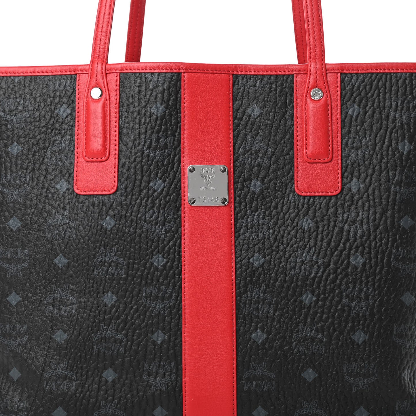 Visetos Medium Liz Reversible Shopper Tote Black Red