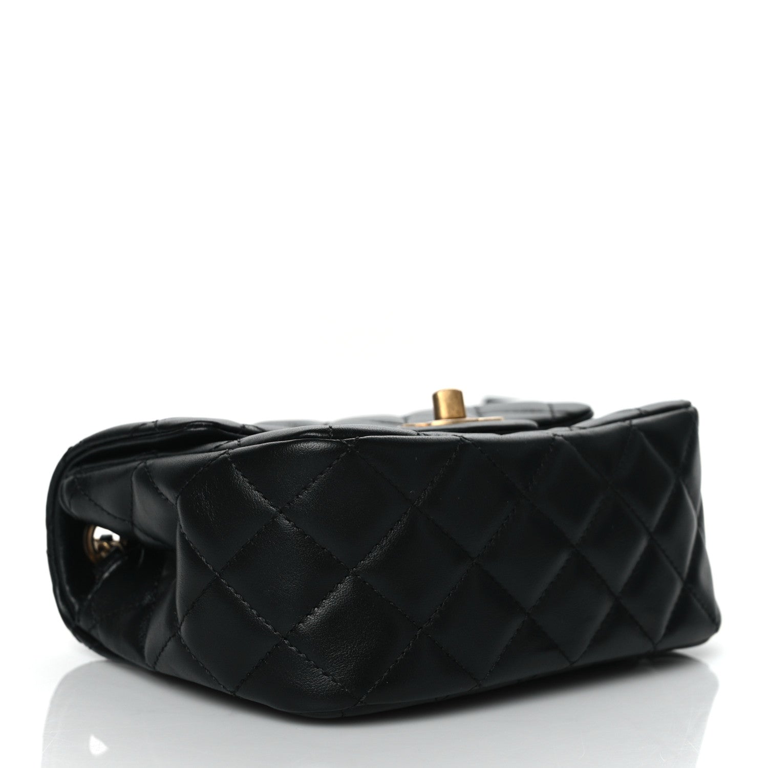 Chanel Lambskin Quilted Mini Romance Square Flap Black 3 of 10