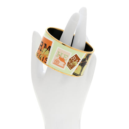 Hermes Enamel Printed Extra Wide De Passage a Paris Bracelet 65 2 of 5