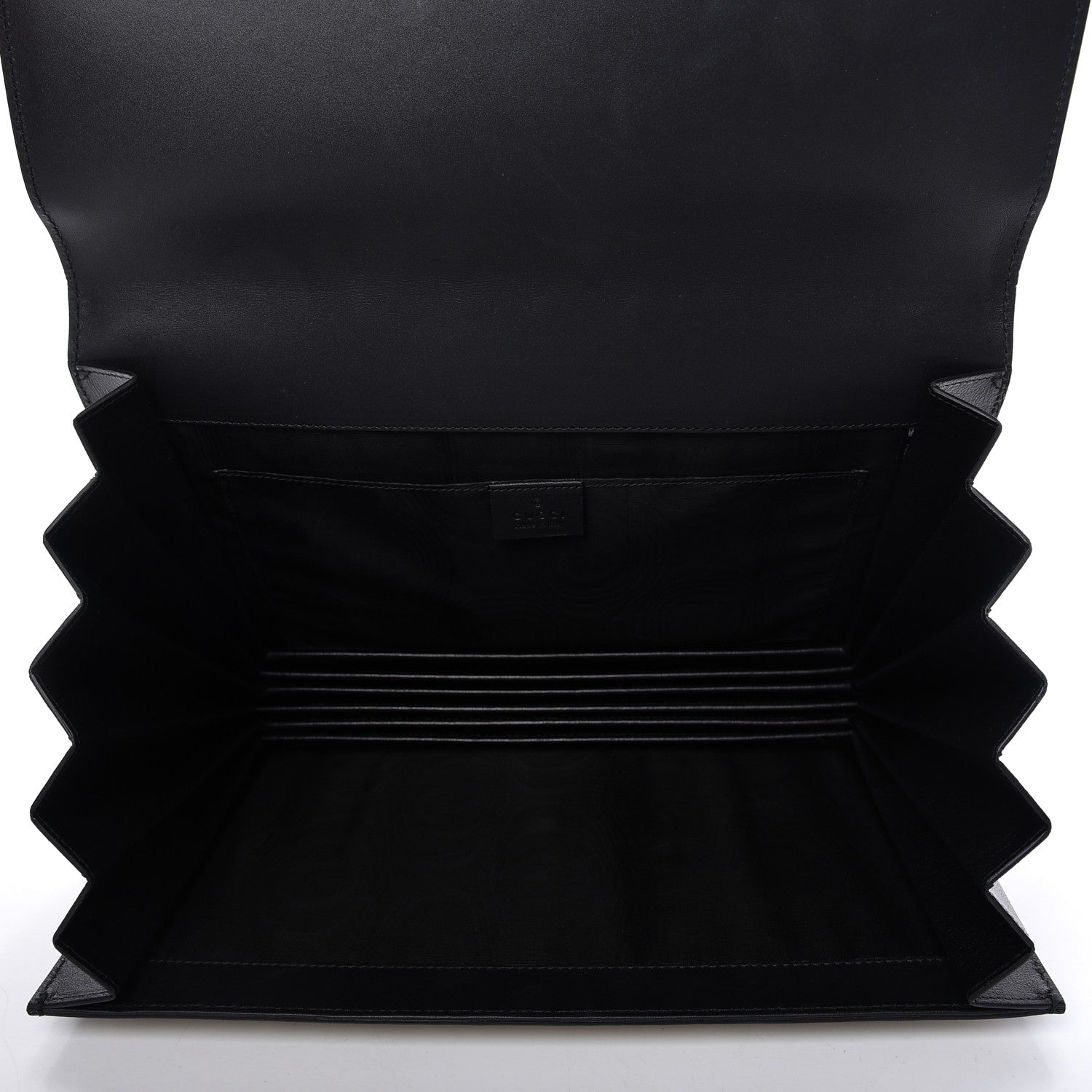 Gucci X SEGA Calfskin GUCCY Stars Portfolio Bag Black Gold 5 of 9