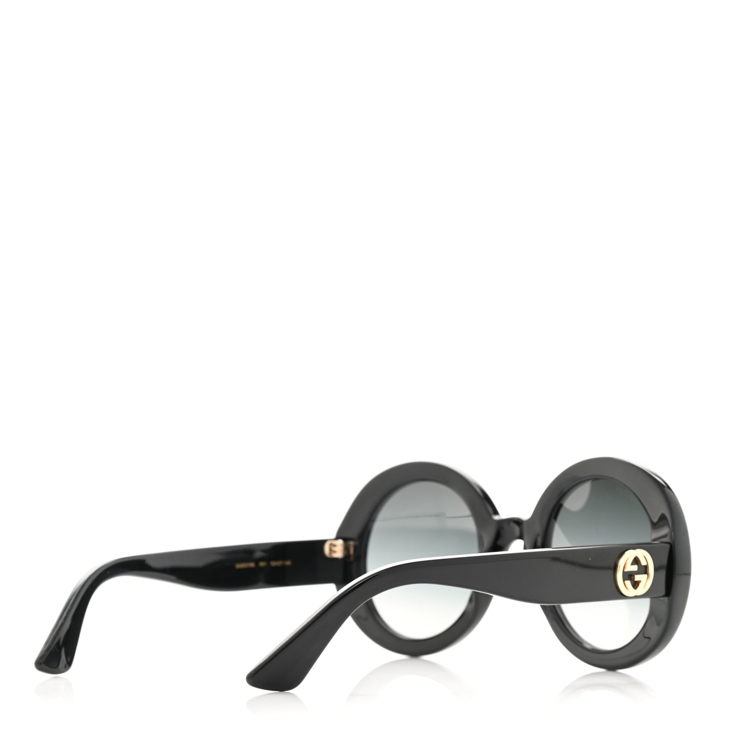 Acetate Round GG0319S Sunglasses Black Grey