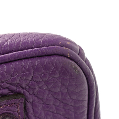 Hermes Taurillon Clemence Birkin 30 Ultraviolet 40 of 40