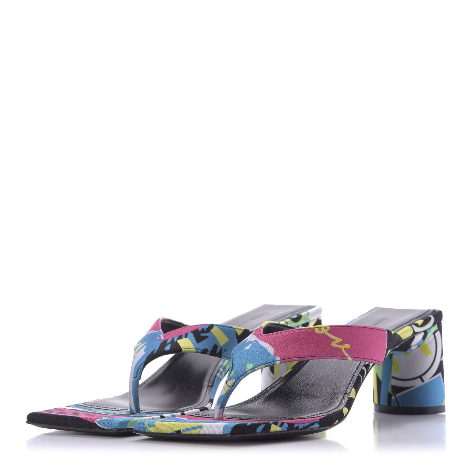 Balenciaga Spandex Double Square Flat 60mm Sandals 37 Multicolor 3 of 10