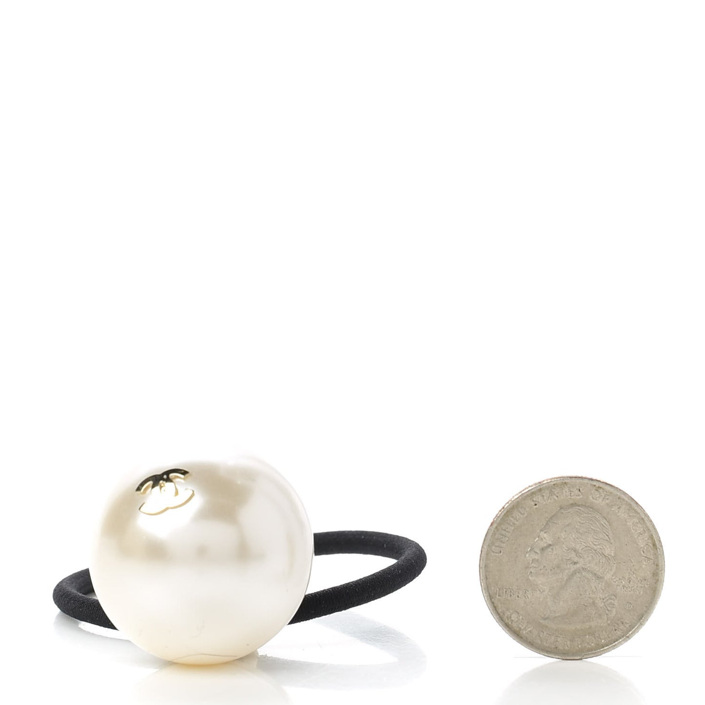 Pearl CC Hair Tie Black White