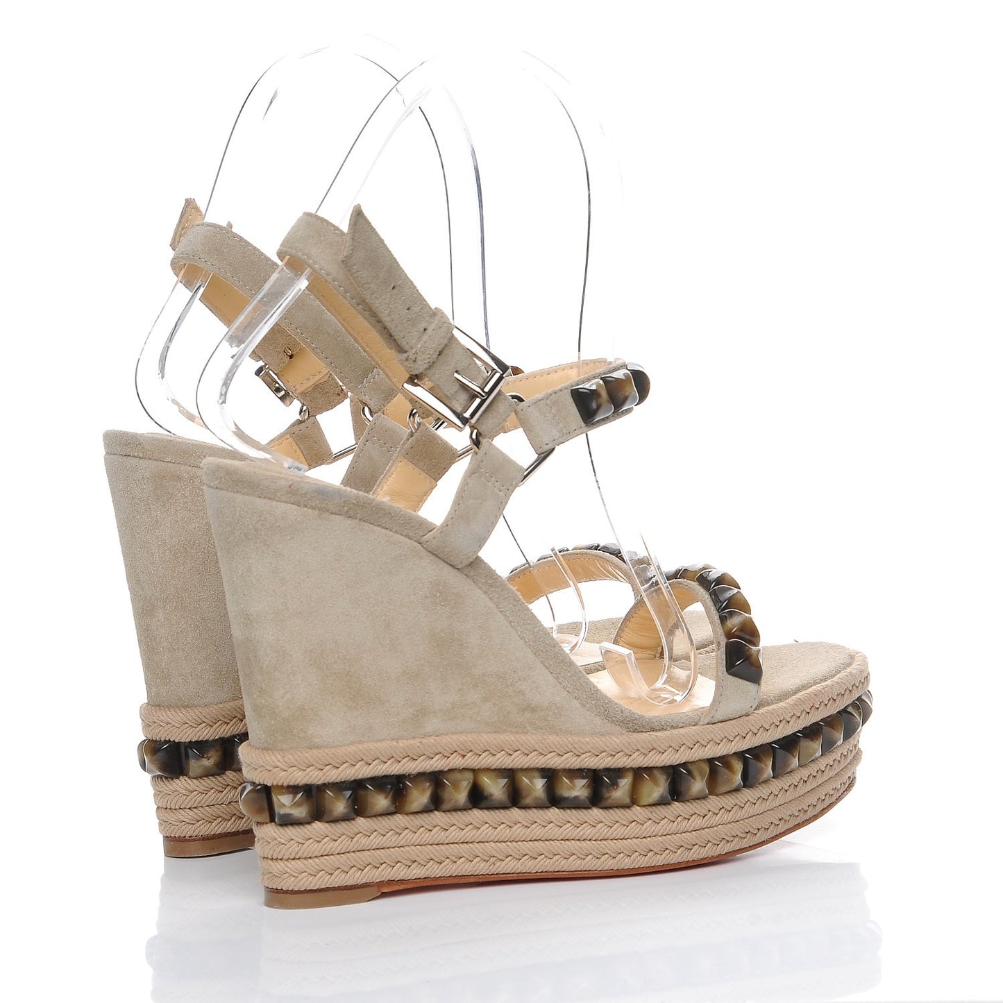 Veau Velours Cataclou 120 Wedge Sandals 35 Sable Corne