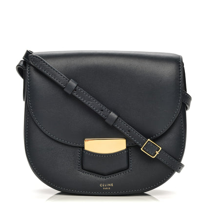 Celine Smooth Calfskin Small Trotteur Navy Blue 1 of 7