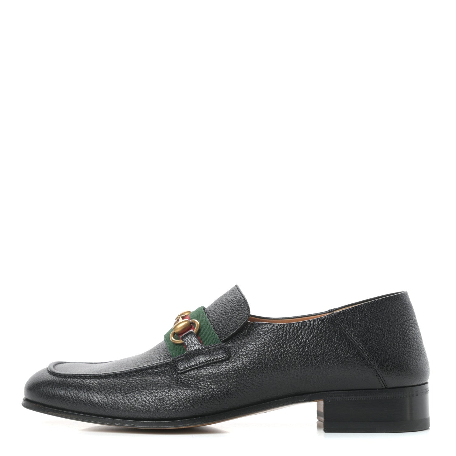 Gucci Havely Kid Web Mens Horsebit Loafers 9.5 Black 1 of 9