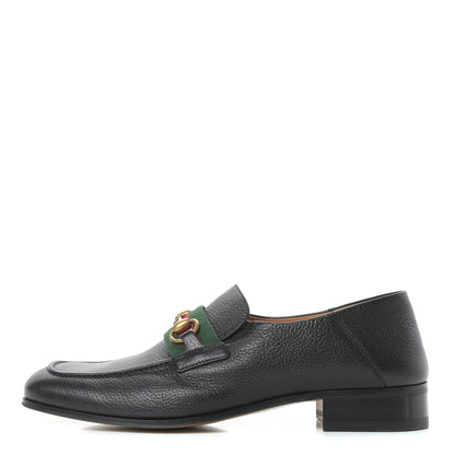 Gucci Havely Kid Web Mens Horsebit Loafers 9.5 Black 1 of 9