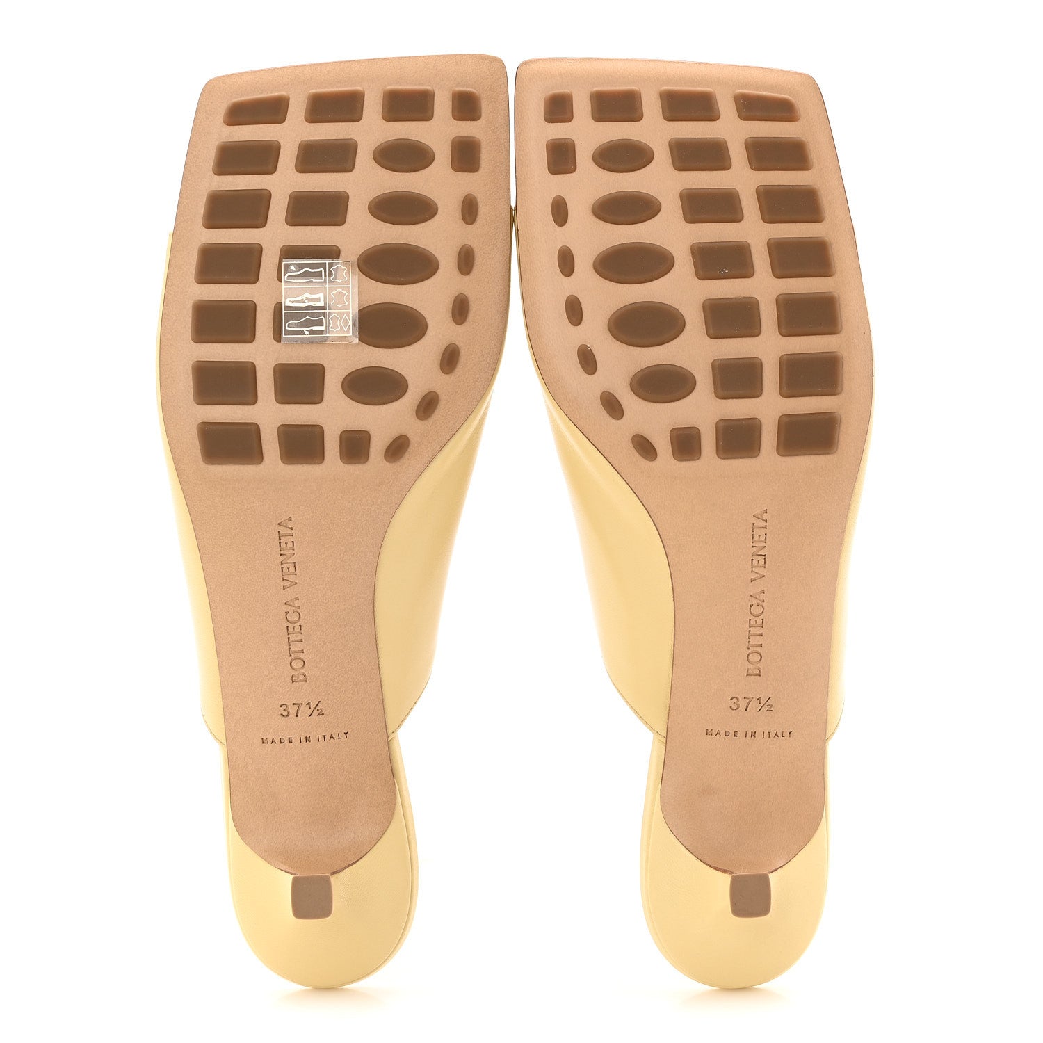 Bottega Veneta Lambskin Stretch Mule Sandals 37.5 Moon Beam