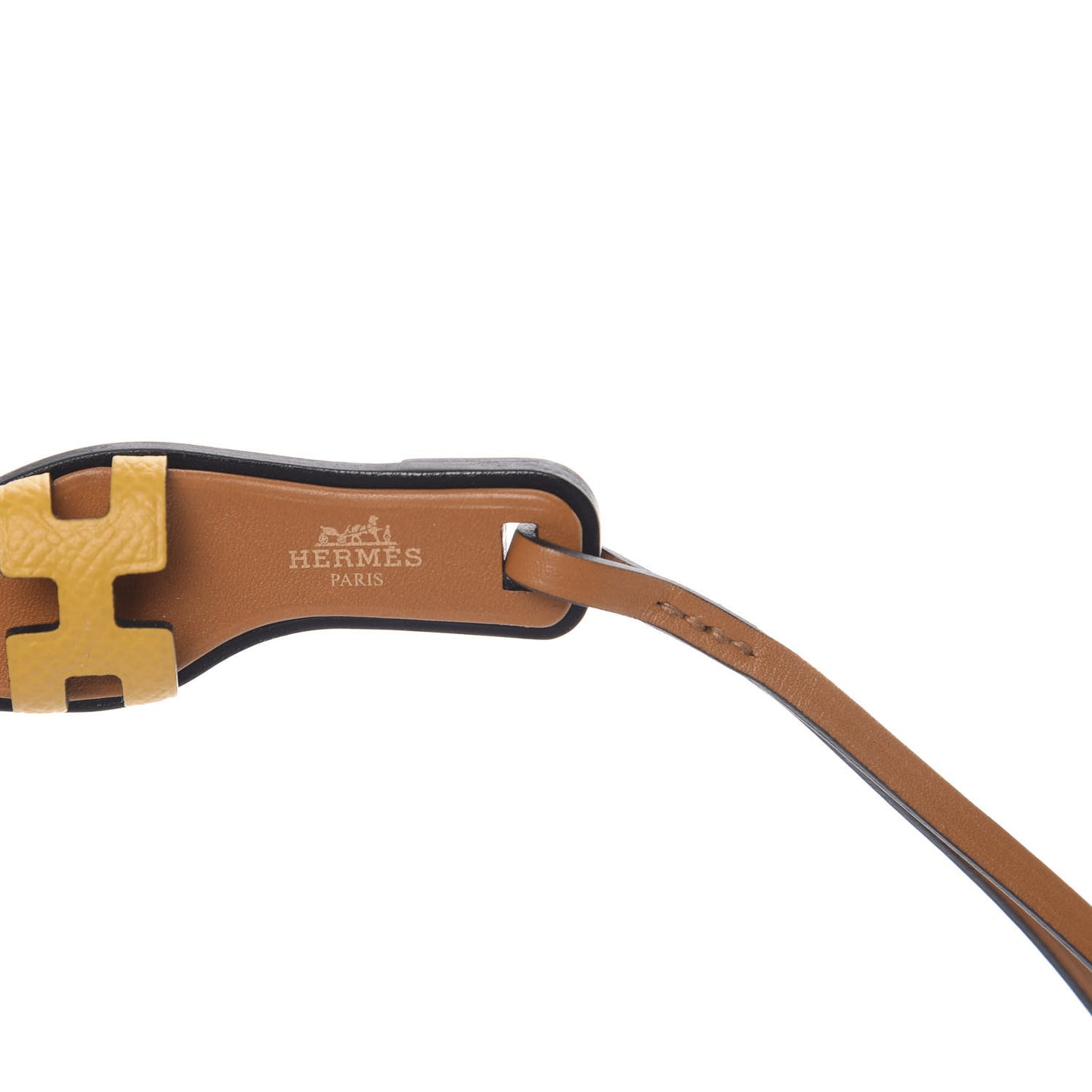 Epsom Butler Calfskin Hunter Oran Nano Bag Charm Jaune Ambre