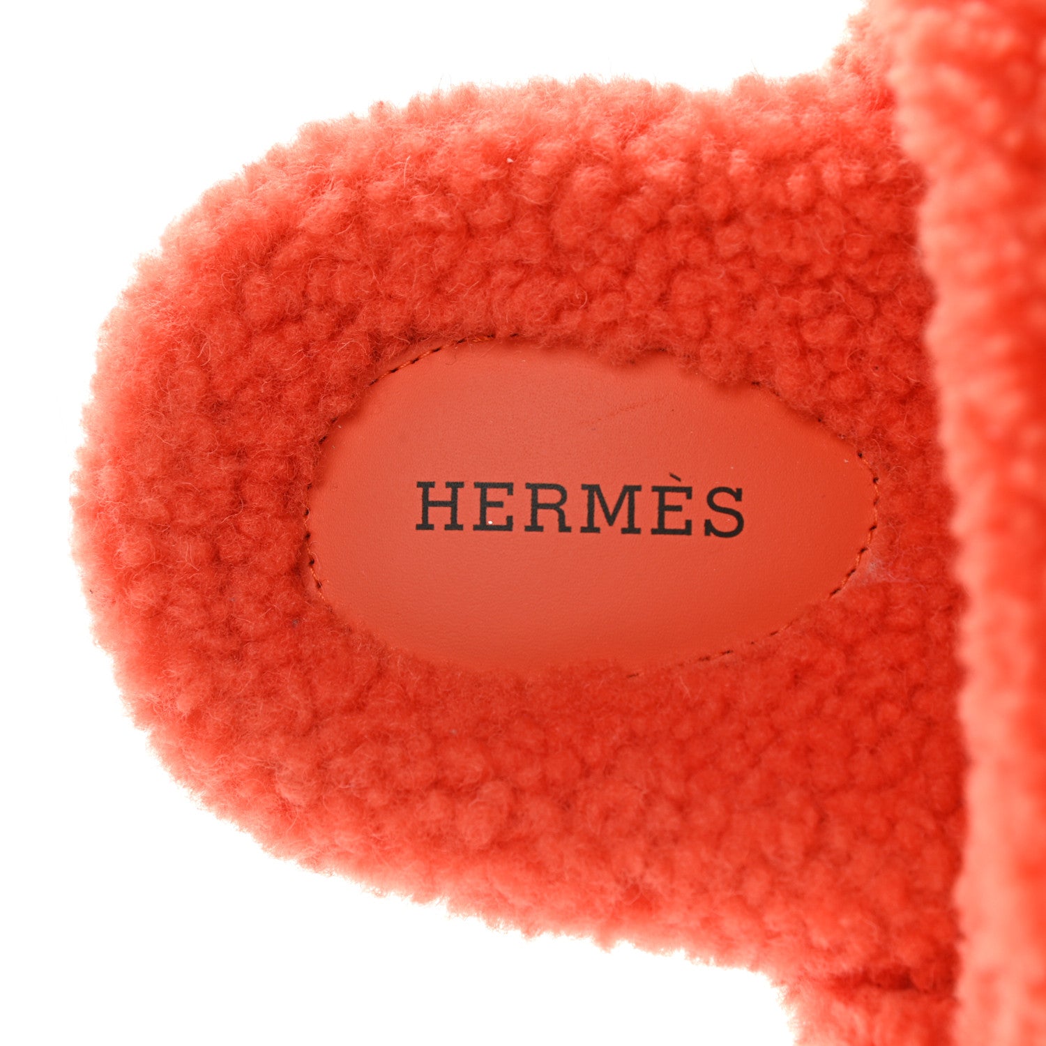 Hermes Woolskin Womens Chypre Sandals 38 Orange 7 of 8