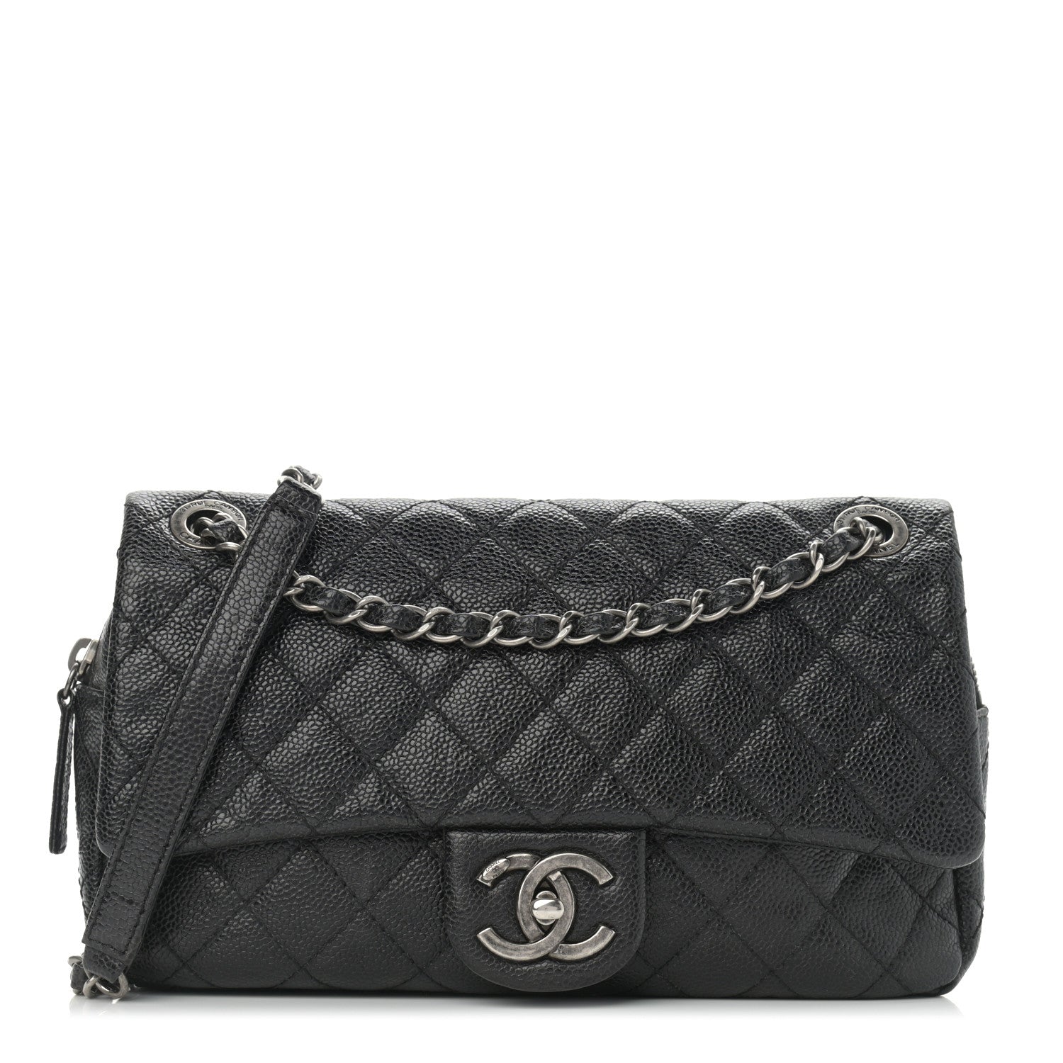 Chanel Caviar Quilted Jumbo Easy Flap Black 1 of 9