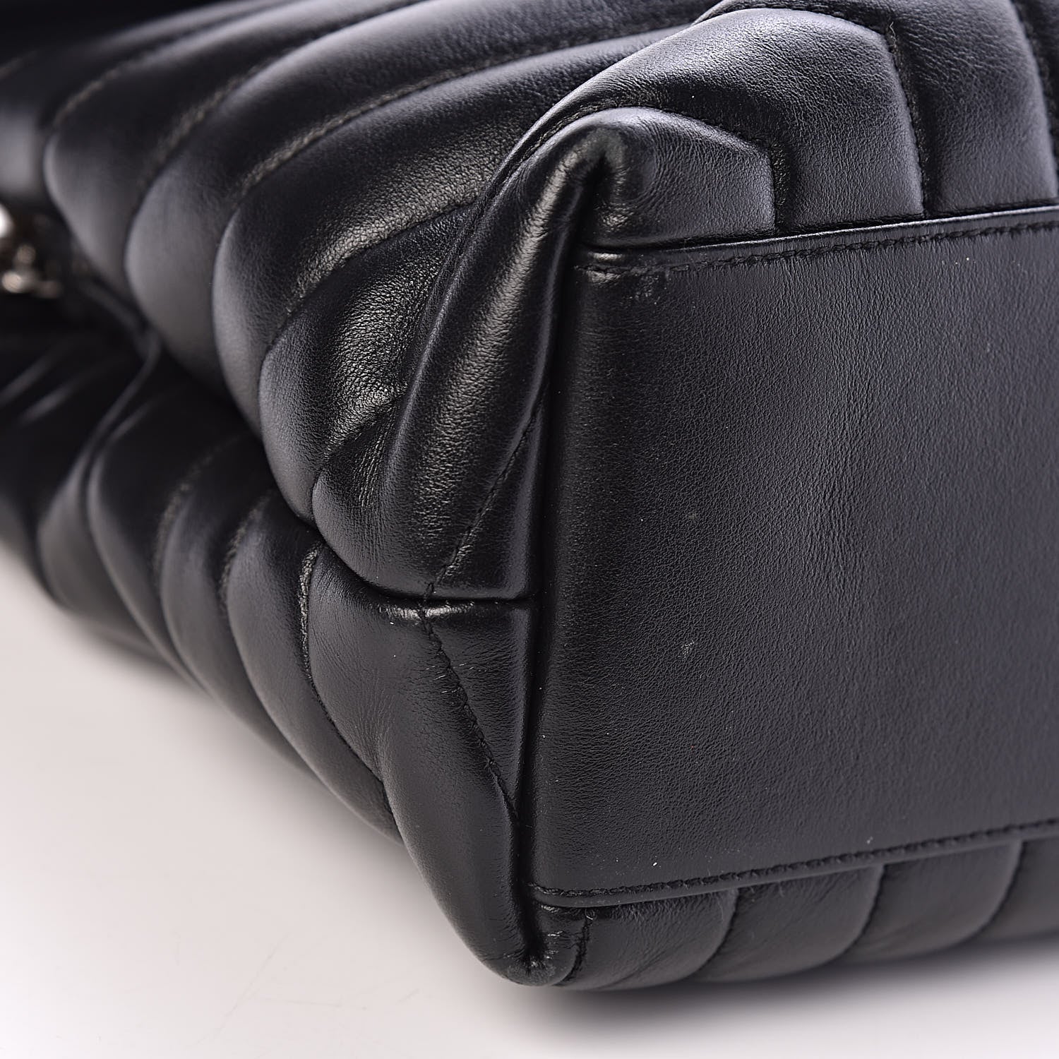 Saint Laurent Calfskin Y Quilted Monogram Medium Loulou Chain Satchel Black 9 of 10
