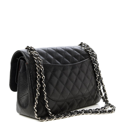 Chanel Caviar Quilted Jumbo Double Flap Black 3 of 10