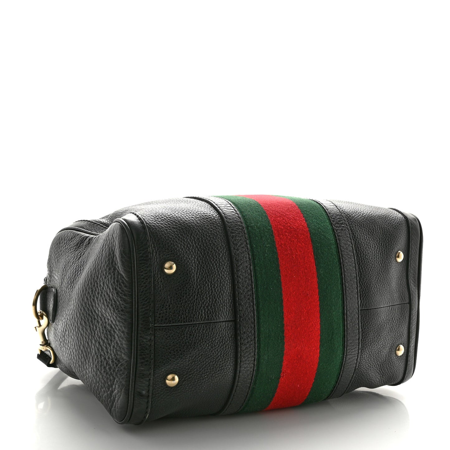 Calfskin Vintage Web Medium Boston Black