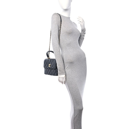 Chanel Lambskin Quilted Small Trendy CC Dual Handle Flap Bag Dark Grey 2 of 11