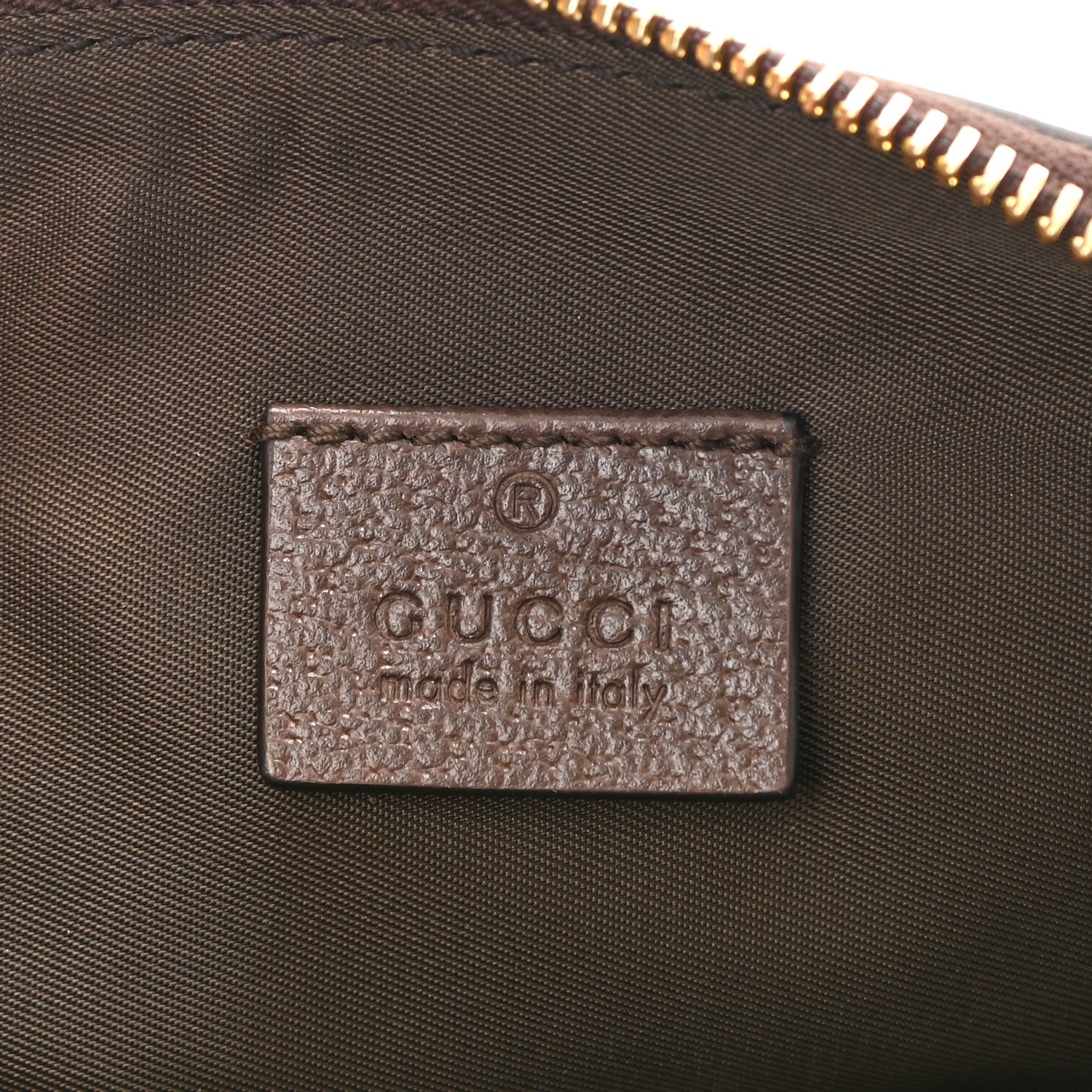 Gucci GG Supreme Monogram Textured Calfskin Web Medium Ophidia Cosmetic Case Beige Ebony New Acero 6 of 8