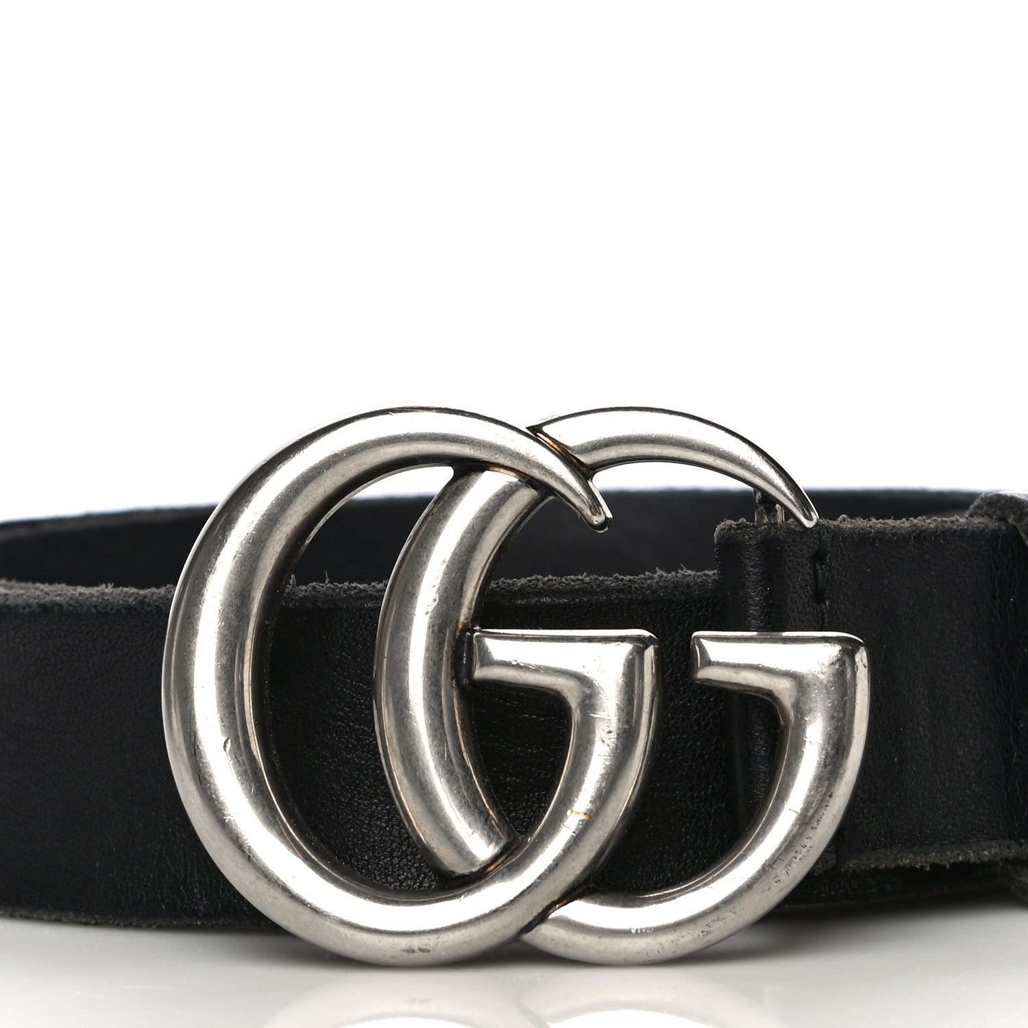 Gucci Faded Calfskin Double G 30mm Belt 85 34 Black 3 of 11