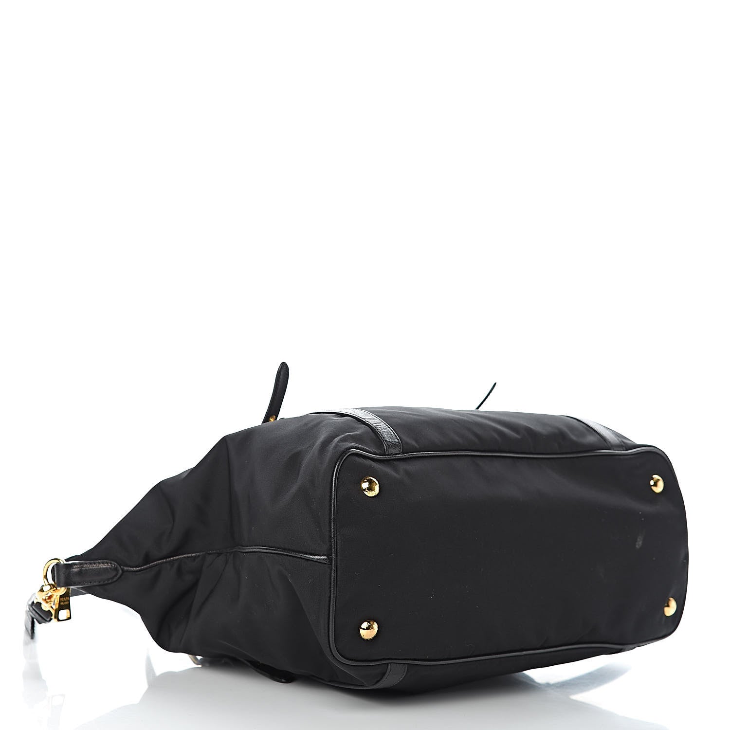 Prada Tessuto Nylon Saffiano Tote Black 4 of 12