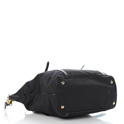 Prada Tessuto Nylon Saffiano Tote Black 4 of 12