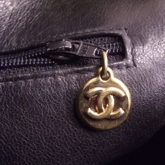Chanel Vintage Lambskin Tassel Flap Bag Black 14 of 16