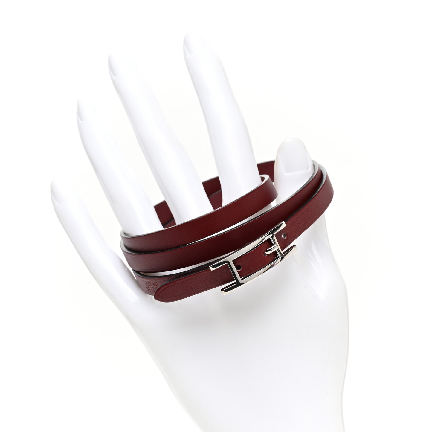 Chamonix Hapi 3MM Triple Tour Wrap Bracelet L Rouge H