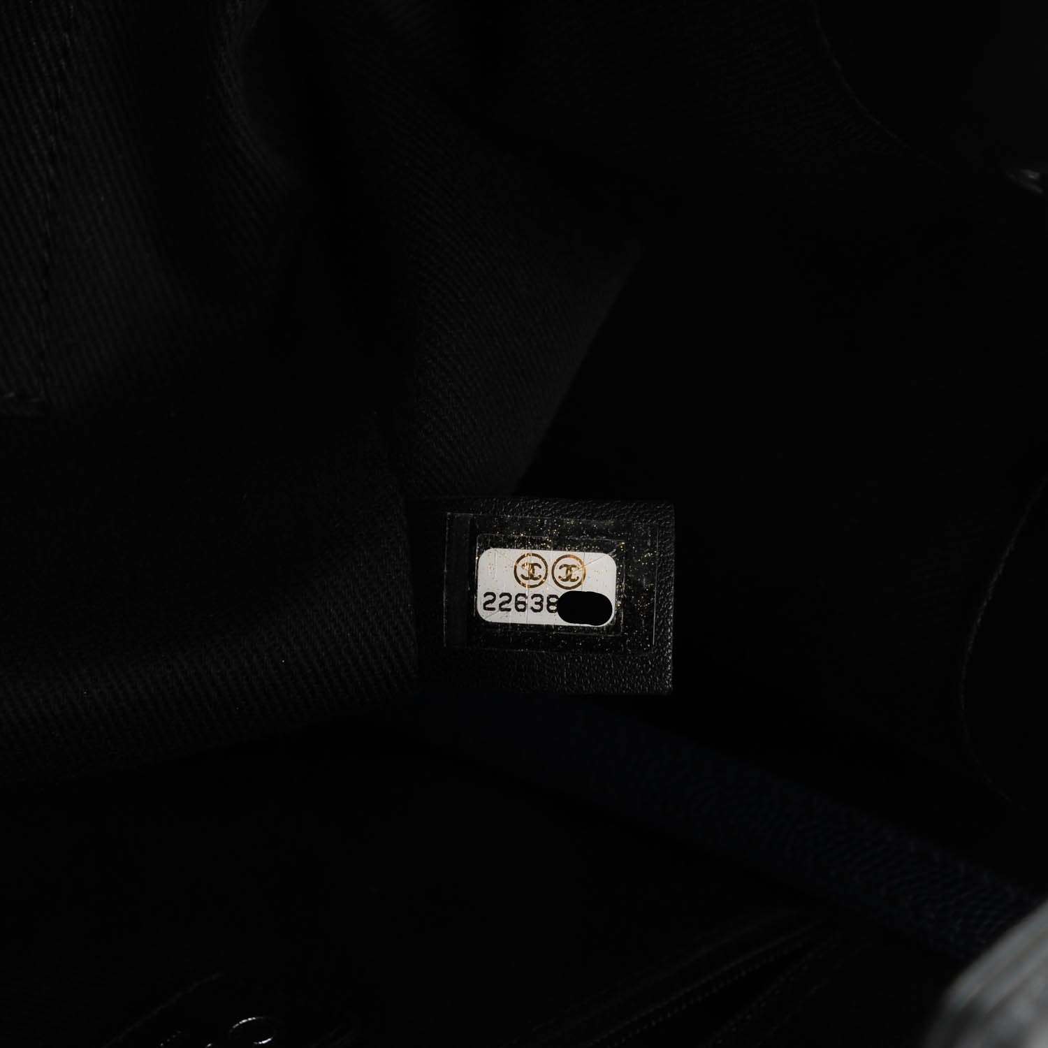 Chanel Caviar Quilted Medium CC Bucket Bag Dark Blue 7 of 7