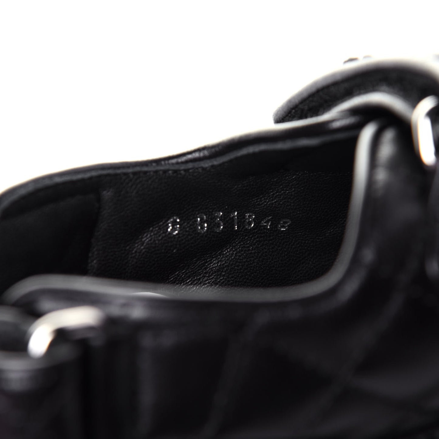 Lambskin Velcro Dad Sandals 37 Black