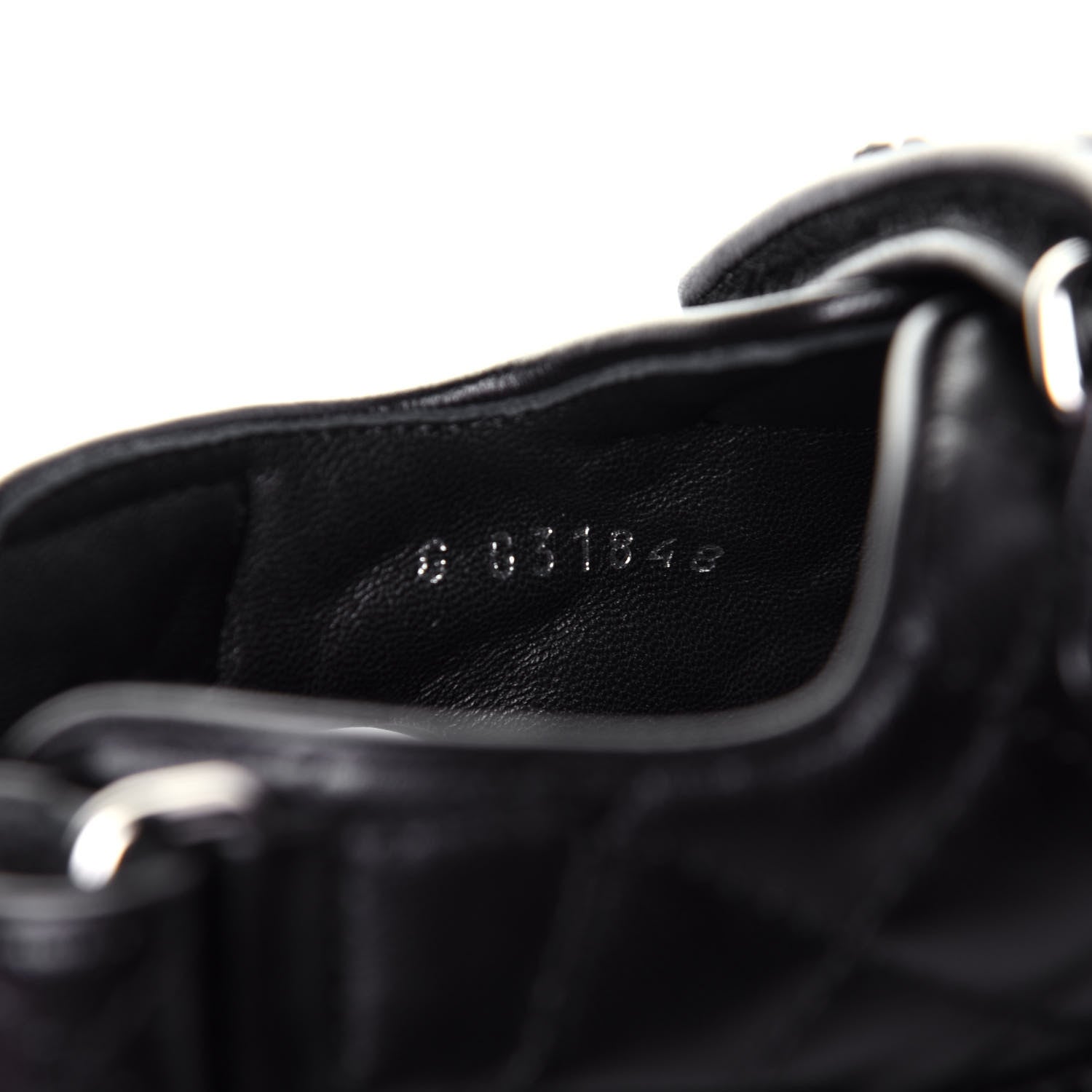 Chanel Lambskin Velcro Dad Sandals 37 Black 10 of 12