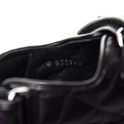 Chanel Lambskin Velcro Dad Sandals 37 Black 10 of 12