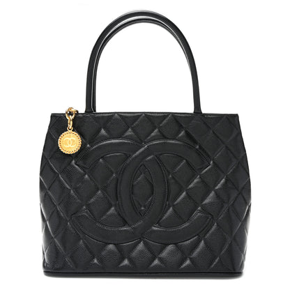 Chanel Caviar Quilted Medallion Tote Black 1 of 10
