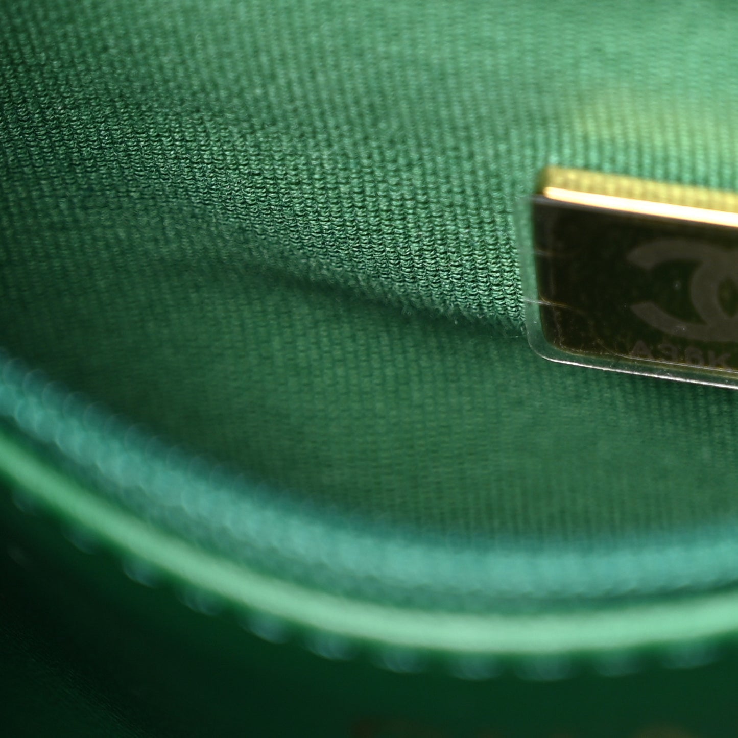 Shiny Aged Calfskin Quilted Nano Kelly Shopper Green