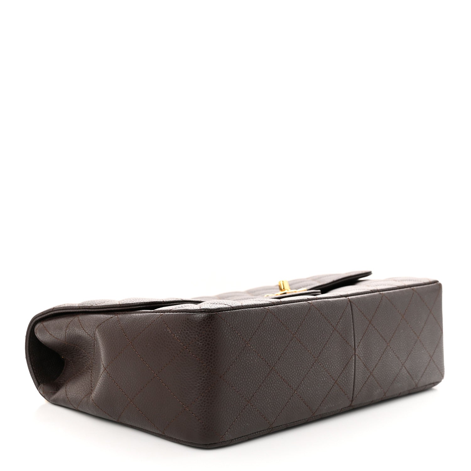 Chanel Caviar Quilted Jumbo Single Flap Dark Brown 4 of 11