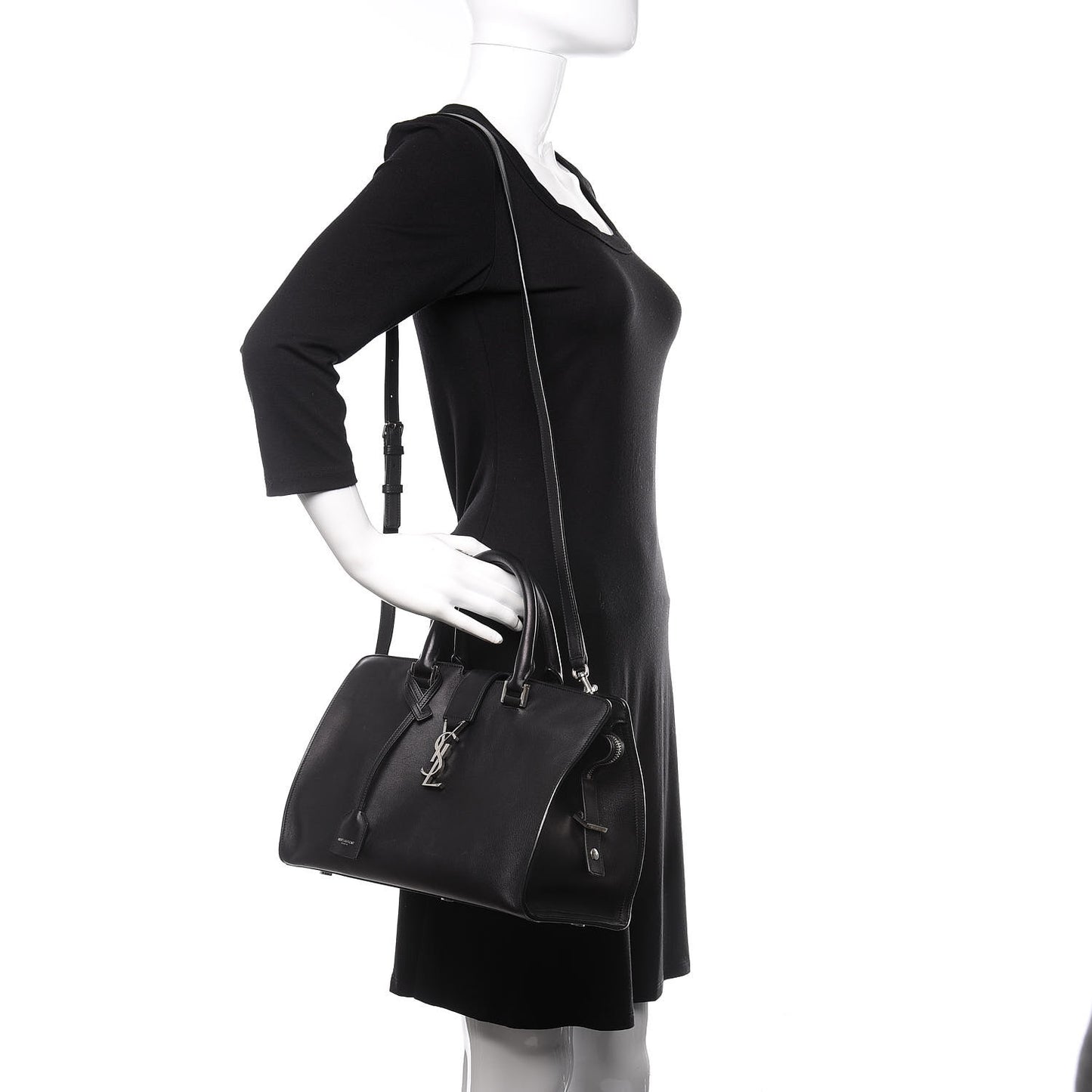 Smooth Calfskin Small Monogram Cabas Black