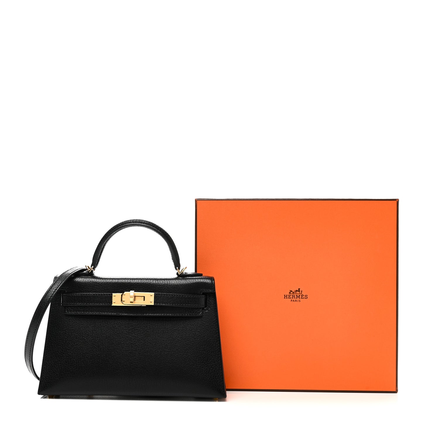 Chevre Chamkila Mini Kelly Sellier 20 Black