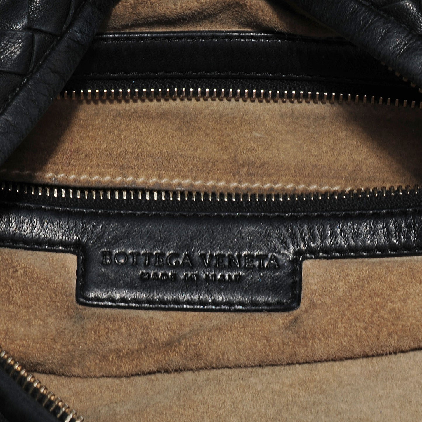 Nappa Intrecciato Large Veneta Hobo Nero Black