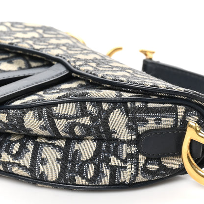 Christian Dior Oblique Mini Saddle Bag Blue 10 of 10