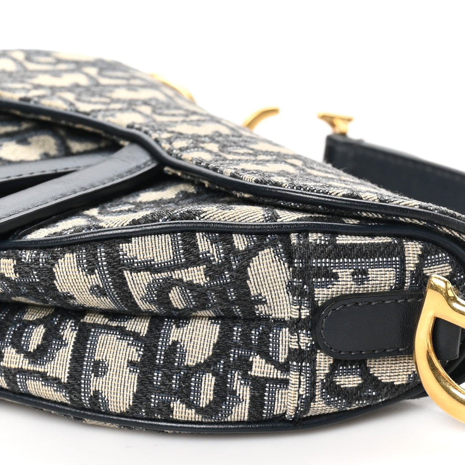 Christian Dior Oblique Mini Saddle Bag Blue 10 of 10
