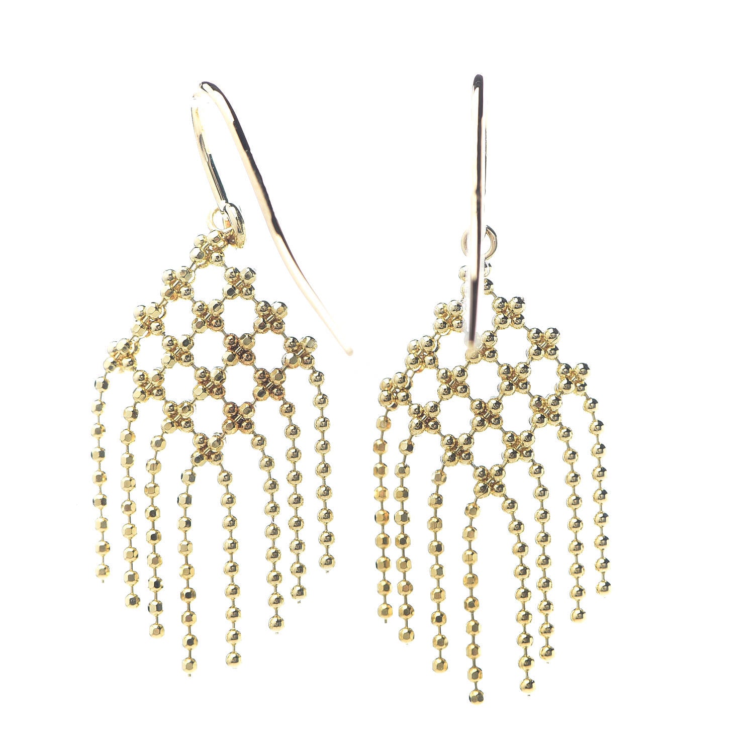Tiffany 18K Yellow Gold Fringe Drop Earrings 2 of 4