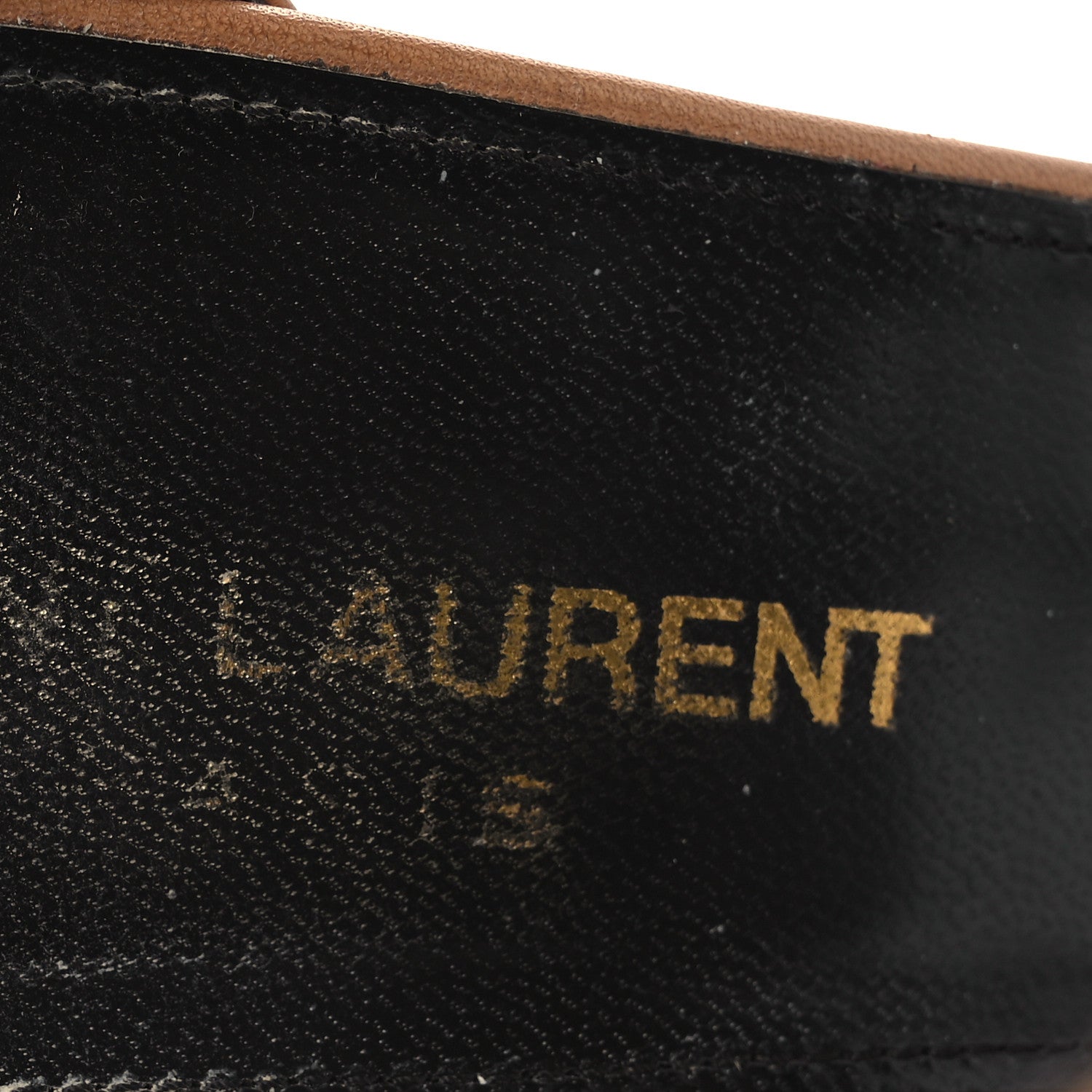 Saint Laurent Calfskin Cassandra 100 Sandals 38.5 Gold Brown 9 of 14
