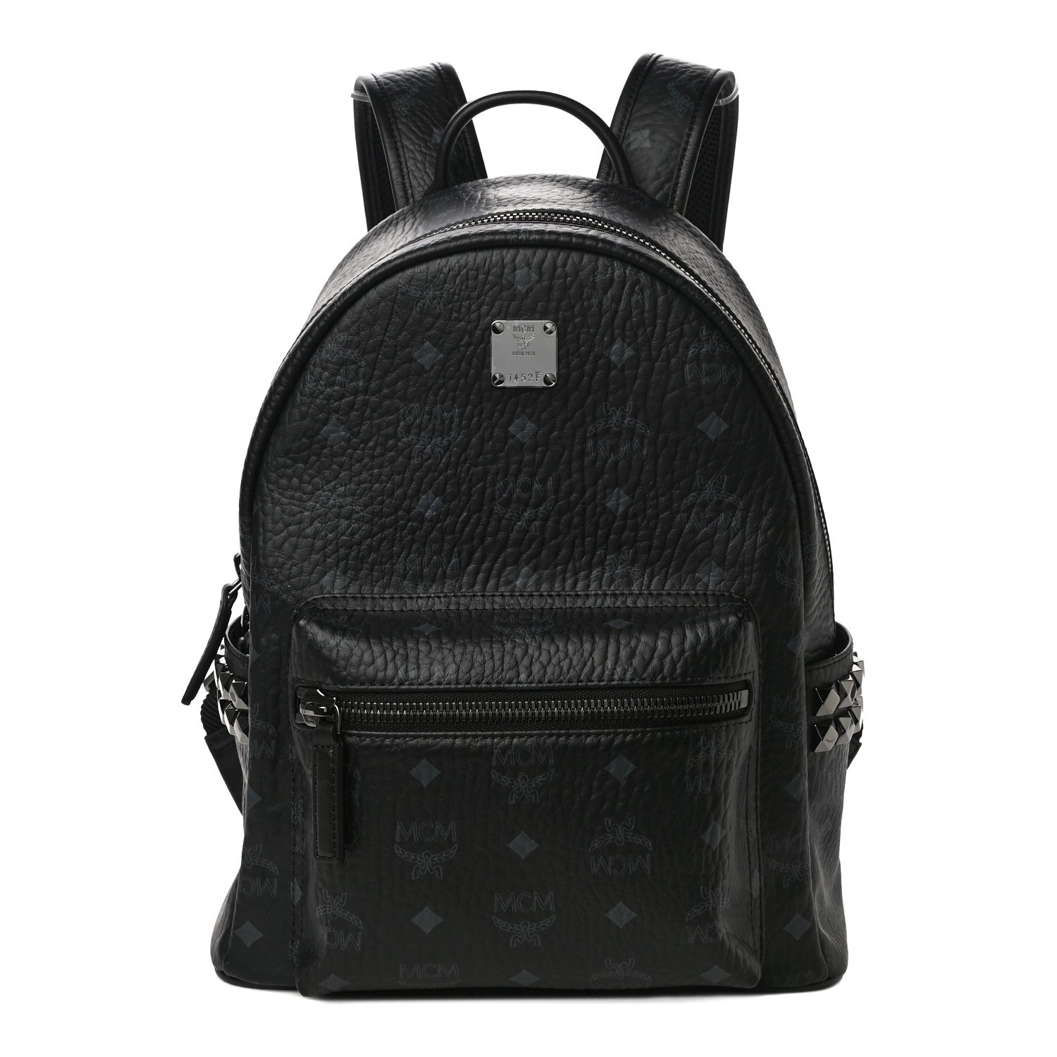MCM Visetos Small Side Stud Stark Backpack Black 1 of 9