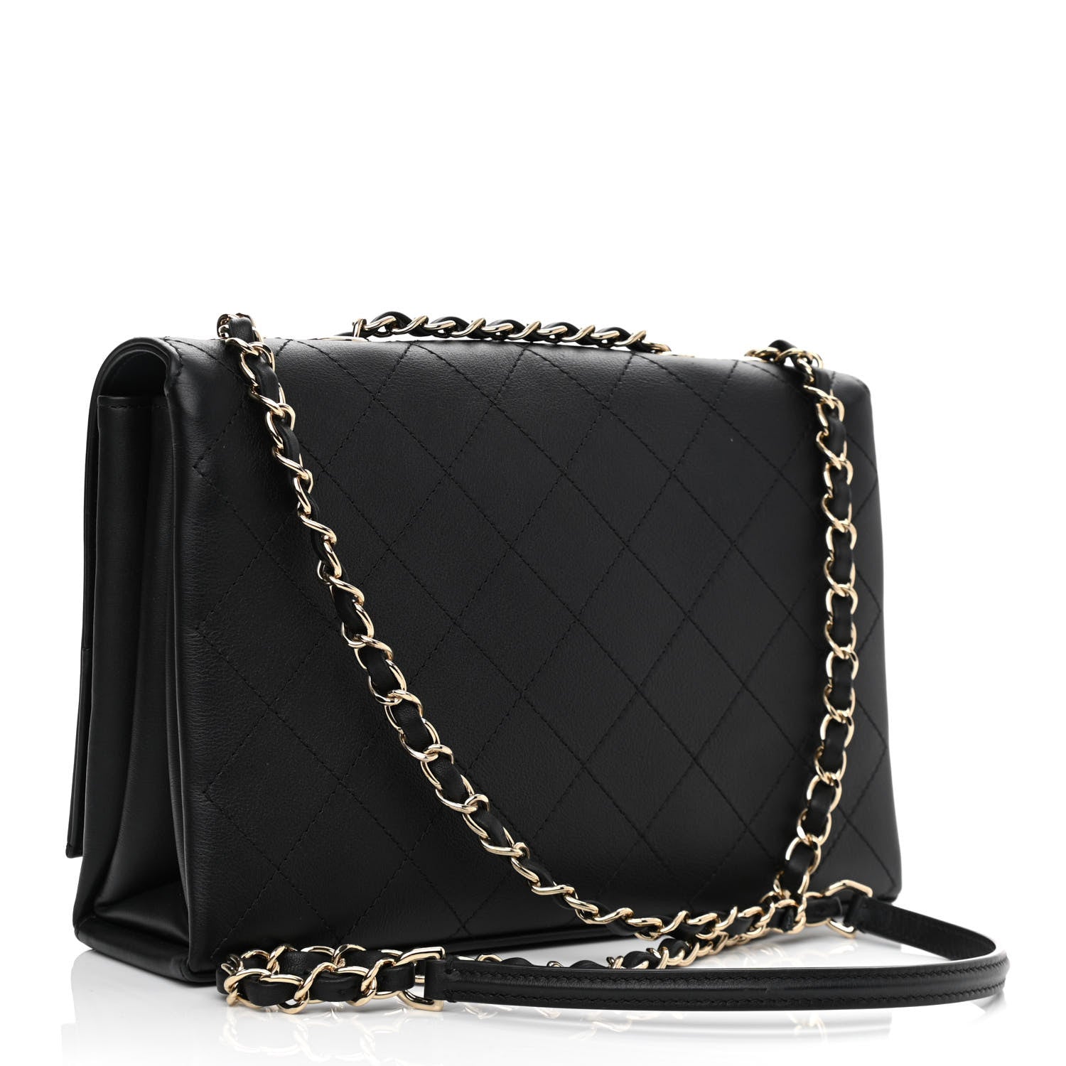 Chanel Calfskin Stitched Large Flap Black 3 of 10