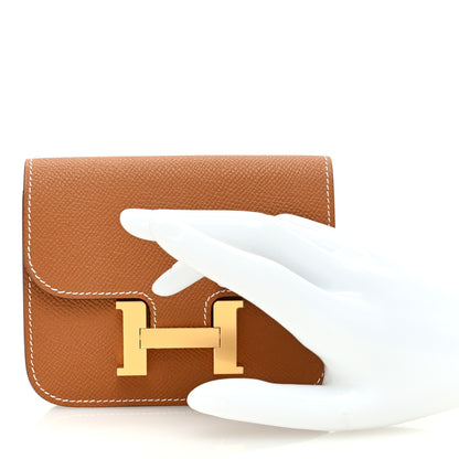 Hermes Epsom Constance Slim Wallet Gold 2 of 8