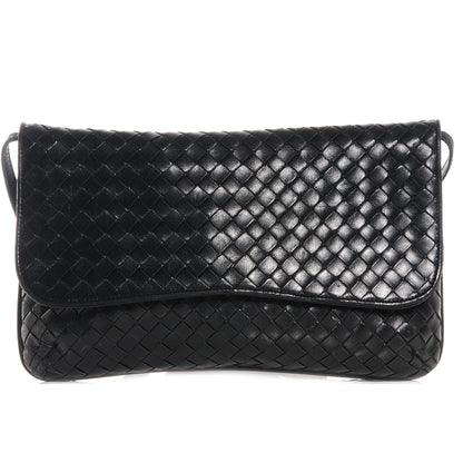 Bottega Veneta Vintage Woven Shoulder Bag Black 1 of 6