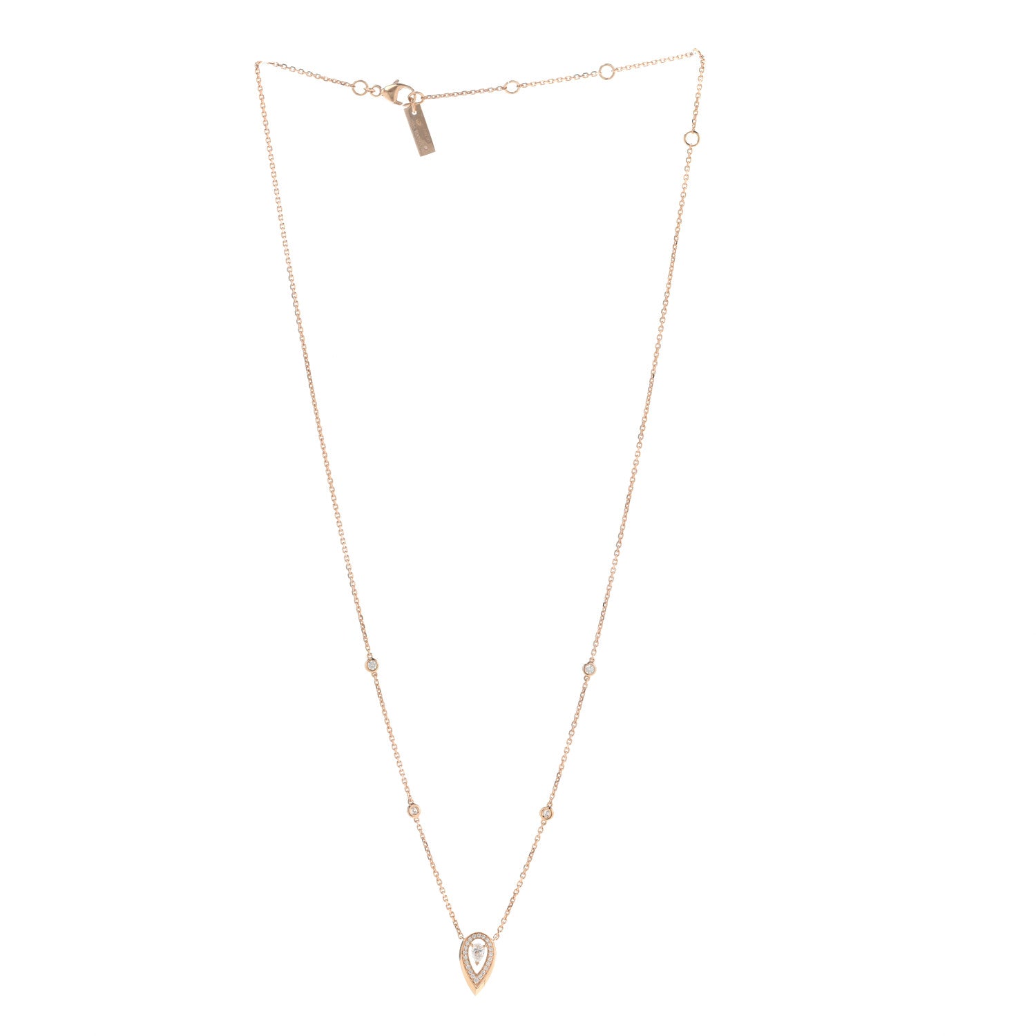 Messika 18K Rose Gold Diamond Fiery Necklace 3 of 6