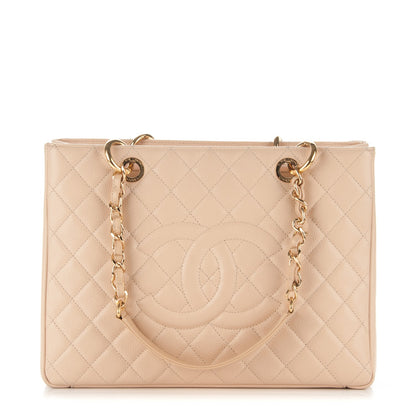 Chanel Caviar Quilted Grand Shopping Tote GST Beige Clair 1 of 7