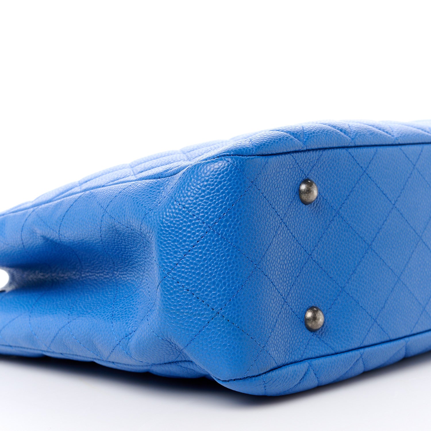 Chanel Caviar Quilted Large Classic Shopping Tote Blue 9 of 10