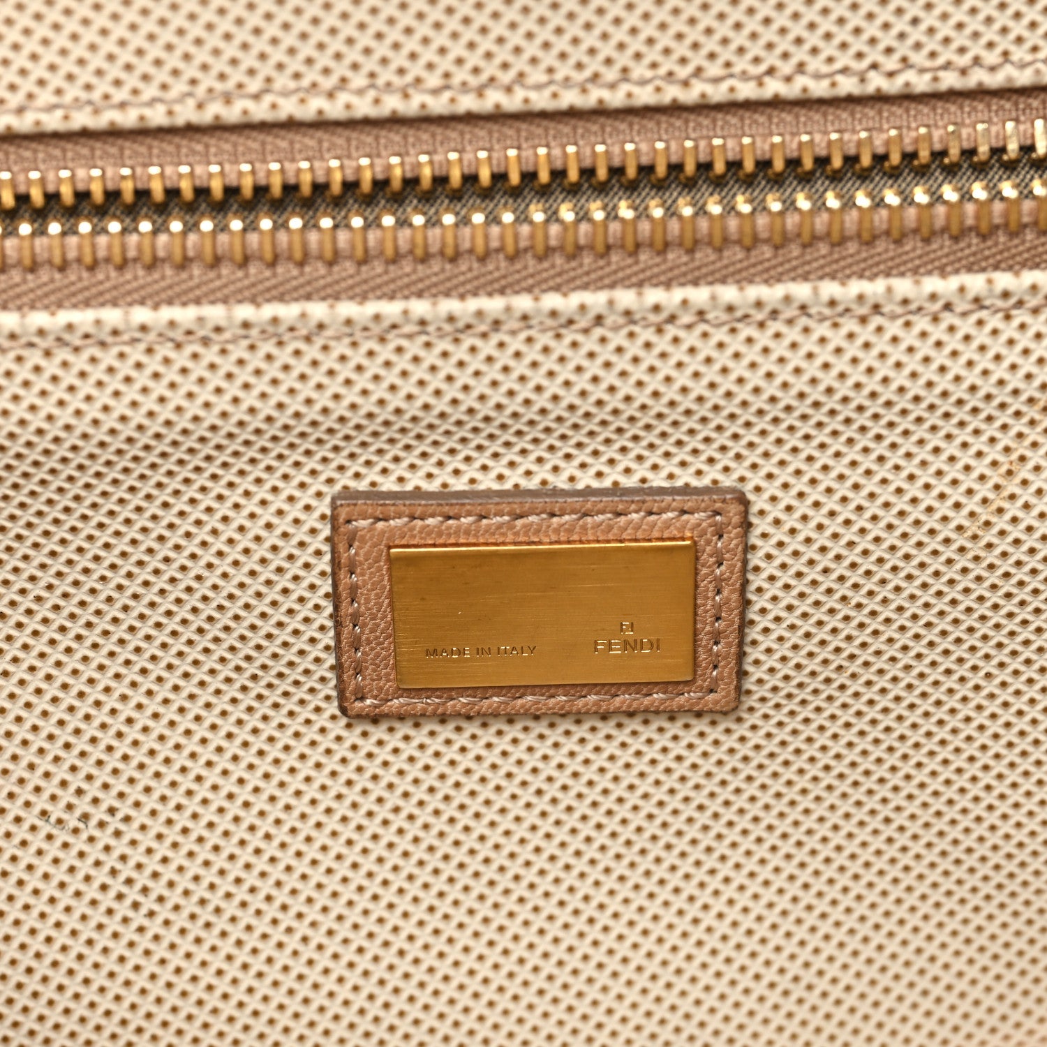 Fendi Goatskin Large Peekaboo Iconic Satchel Latte 7 of 9
